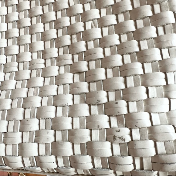 Vintage Leather Woven Cream Bag - Picture 8 of 10